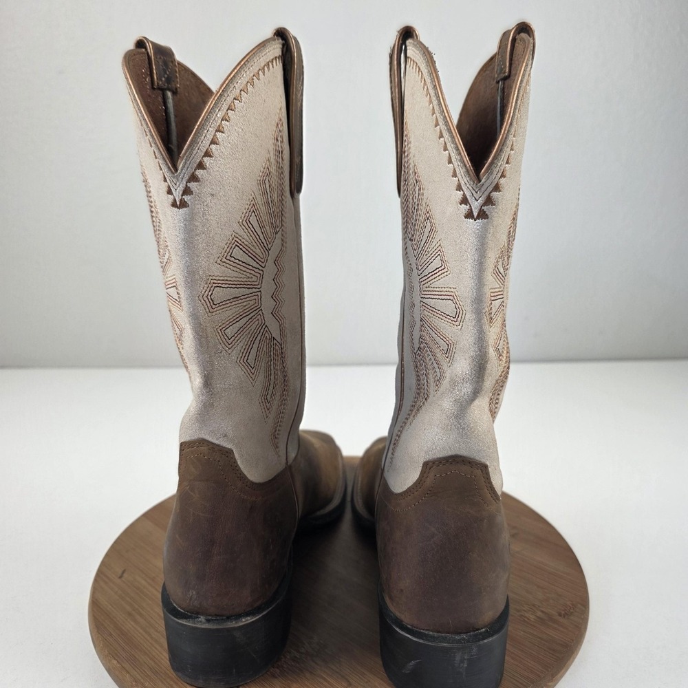 Ariat Boots Womens Size 9.5 Brown Leather Mid Calf Western Square Toe 10025036 - Picture 8 of 16